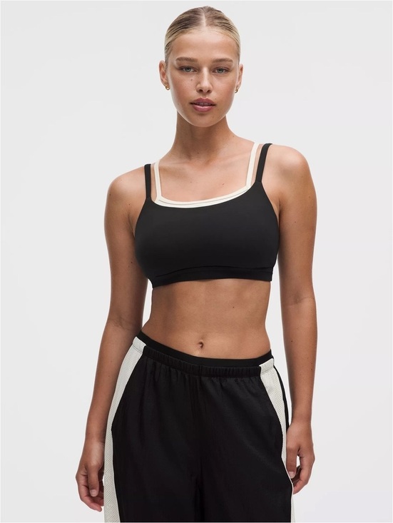 lululemon athletica Tops - 🆕🖤 Lululemon Layered Cami Strap Bra C/D - Black / Light Ivory